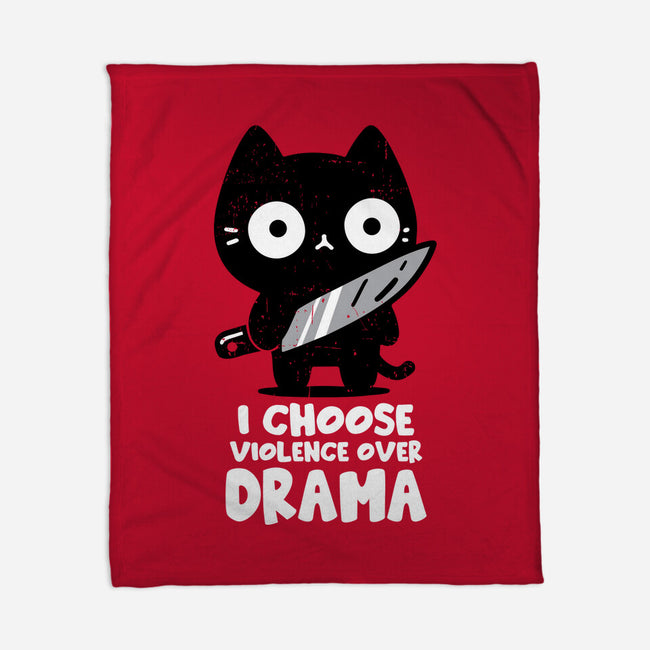 Violence Over Drama-None-Fleece-Blanket-turborat14