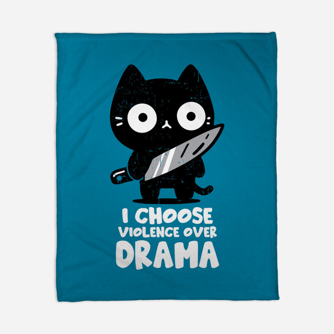 Violence Over Drama-None-Fleece-Blanket-turborat14
