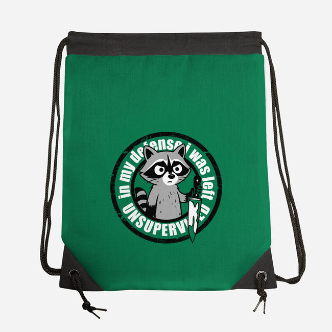 Was Left Unsupervised-None-Drawstring-Bag-turborat14
