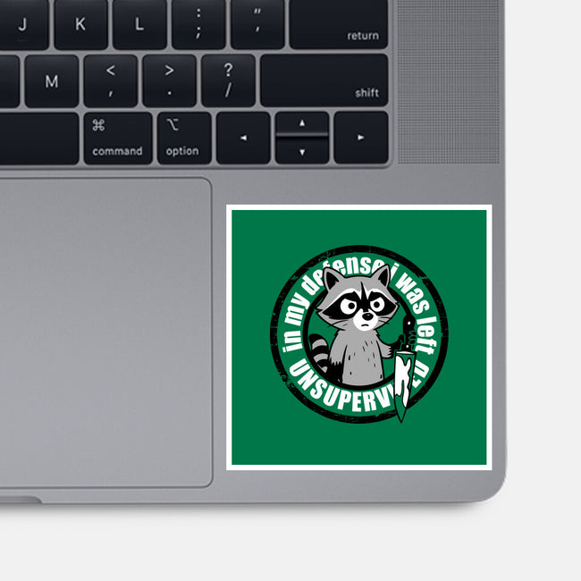 Was Left Unsupervised-None-Glossy-Sticker-turborat14