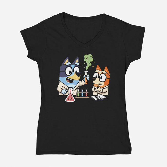 Chemical Reaction-Womens-V-Neck-Tee-Xentee