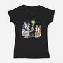 Chemical Reaction-Womens-V-Neck-Tee-Xentee
