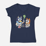 Chemical Reaction-Womens-V-Neck-Tee-Xentee