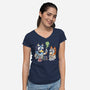 Chemical Reaction-Womens-V-Neck-Tee-Xentee
