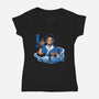 The Master Waterbender-Womens-V-Neck-Tee-grevalra
