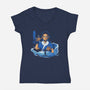 The Master Waterbender-Womens-V-Neck-Tee-grevalra