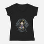 King Of Pirates Throne-Womens-V-Neck-Tee-fanfabio