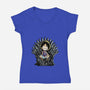 King Of Pirates Throne-Womens-V-Neck-Tee-fanfabio