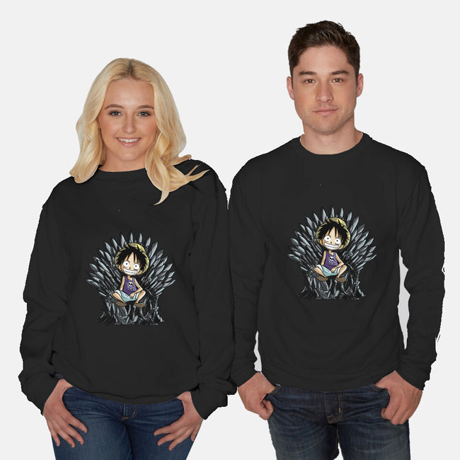 King Of Pirates Throne-Unisex-Crew Neck-Sweatshirt-fanfabio