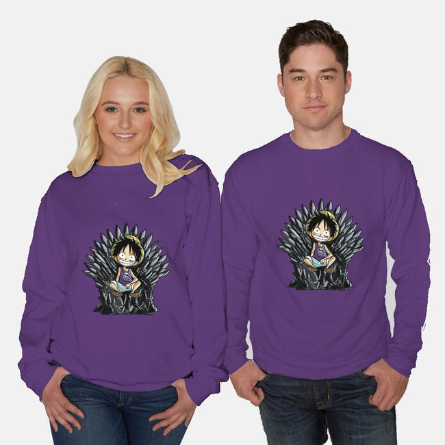 King Of Pirates Throne-Unisex-Crew Neck-Sweatshirt-fanfabio