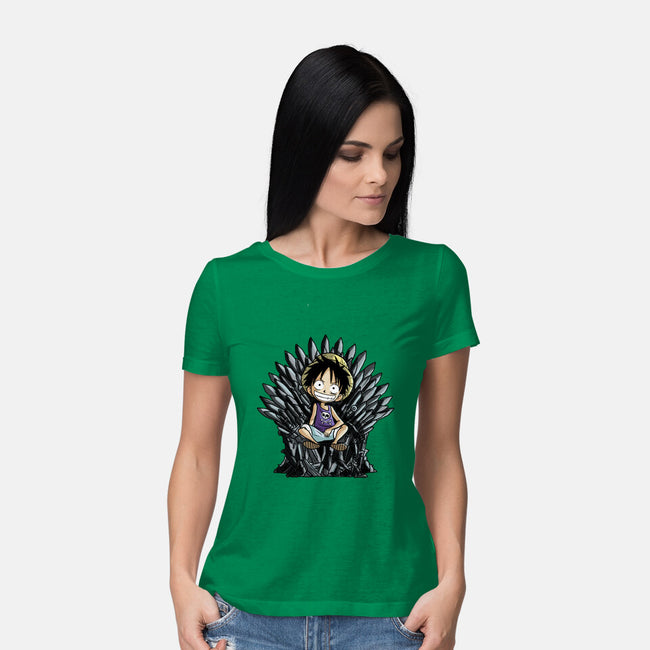 King Of Pirates Throne-Womens-Basic-Tee-fanfabio