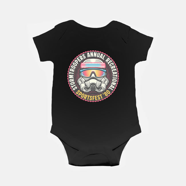 Troopers Sportsfest-Baby-Basic-Onesie-glitchygorilla