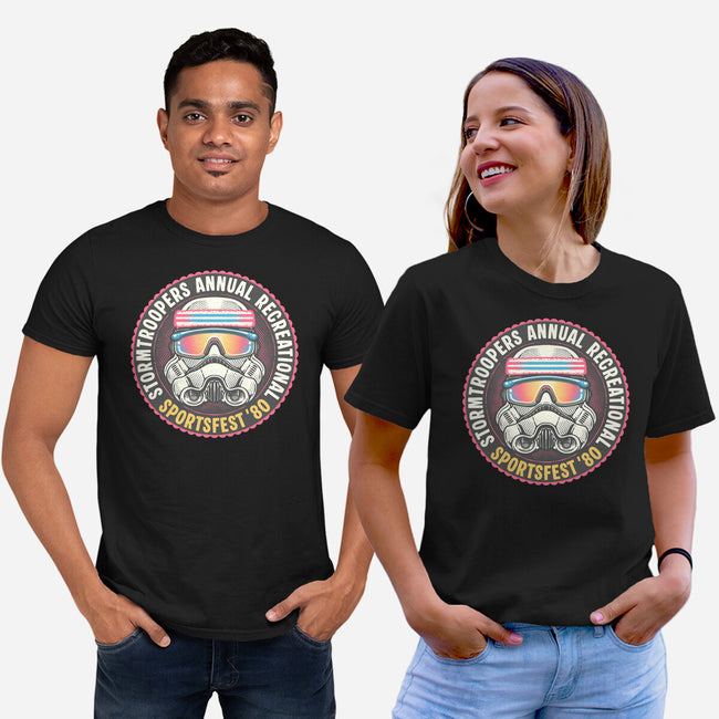 Troopers Sportsfest-Unisex-Basic-Tee-glitchygorilla