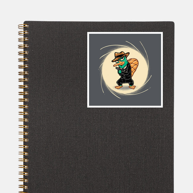 The Spy With The Golden Tail-None-Glossy-Sticker-glitchygorilla