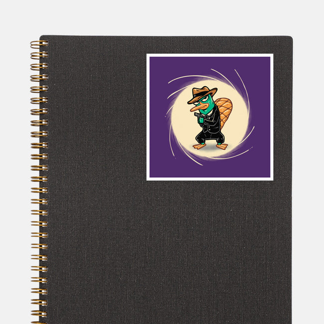 The Spy With The Golden Tail-None-Glossy-Sticker-glitchygorilla