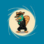 The Spy With The Golden Tail-Womens-Fitted-Tee-glitchygorilla