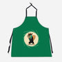 The Spy With The Golden Tail-Unisex-Kitchen-Apron-glitchygorilla