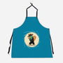 The Spy With The Golden Tail-Unisex-Kitchen-Apron-glitchygorilla