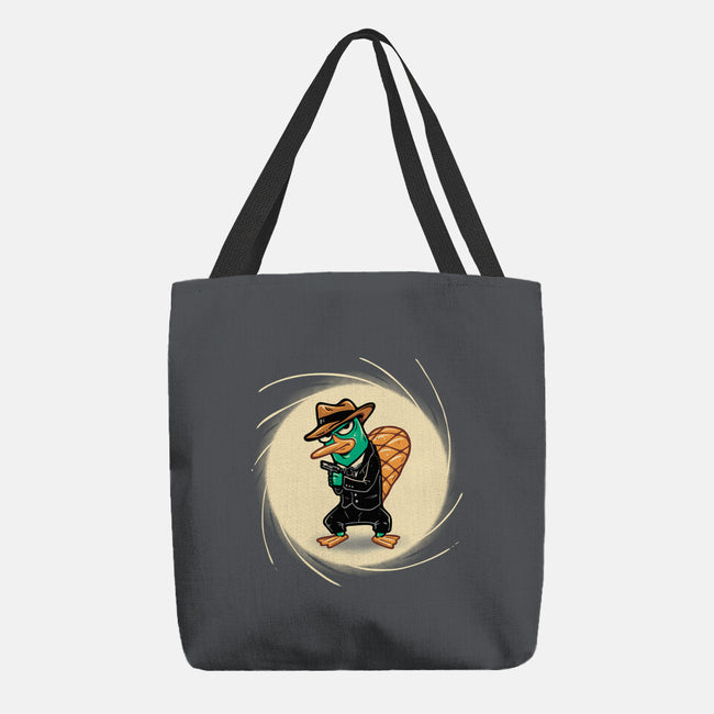The Spy With The Golden Tail-None-Basic Tote-Bag-glitchygorilla