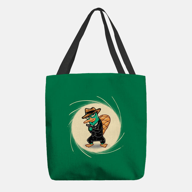 The Spy With The Golden Tail-None-Basic Tote-Bag-glitchygorilla