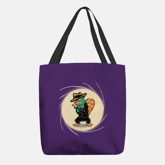 The Spy With The Golden Tail-None-Basic Tote-Bag-glitchygorilla