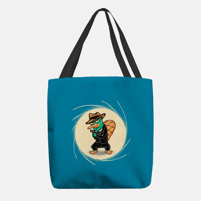 The Spy With The Golden Tail-None-Basic Tote-Bag-glitchygorilla