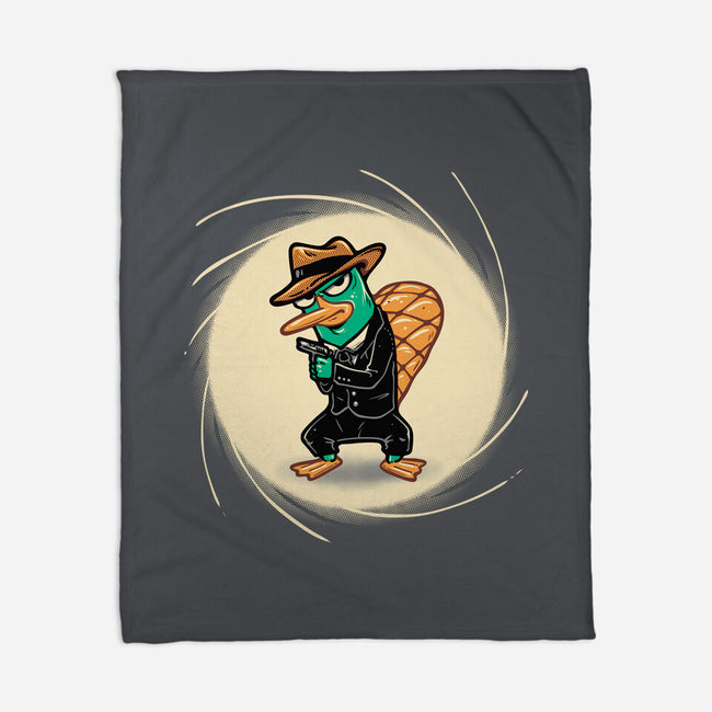 The Spy With The Golden Tail-None-Fleece-Blanket-glitchygorilla