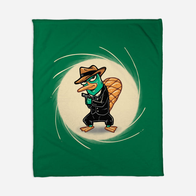 The Spy With The Golden Tail-None-Fleece-Blanket-glitchygorilla