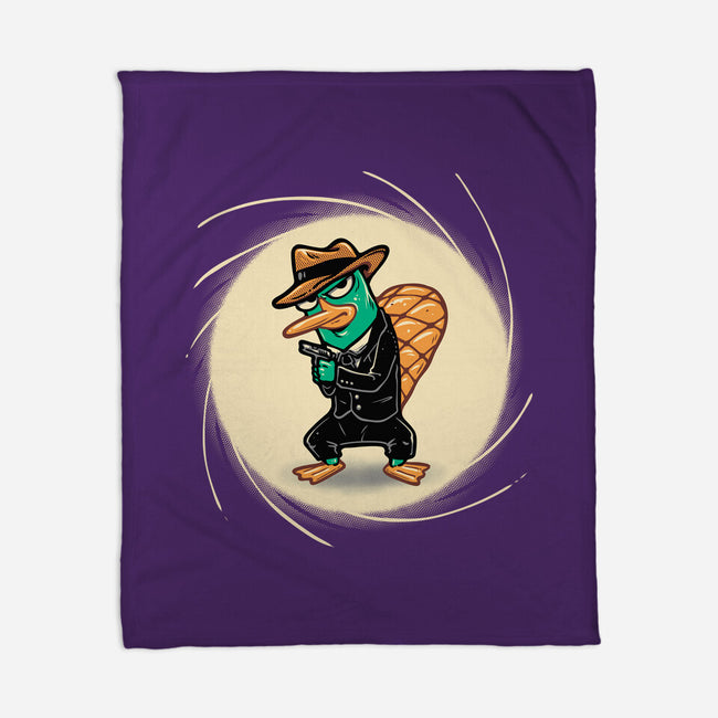 The Spy With The Golden Tail-None-Fleece-Blanket-glitchygorilla