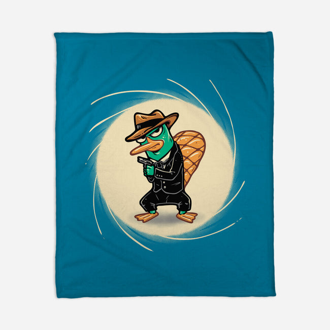 The Spy With The Golden Tail-None-Fleece-Blanket-glitchygorilla