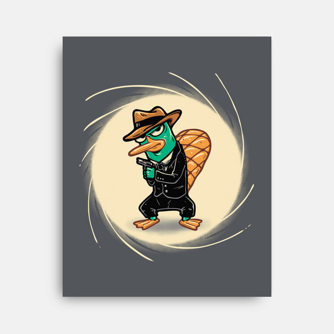The Spy With The Golden Tail-None-Stretched-Canvas-glitchygorilla