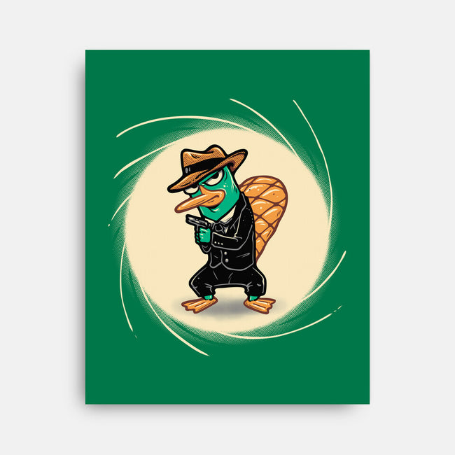 The Spy With The Golden Tail-None-Stretched-Canvas-glitchygorilla