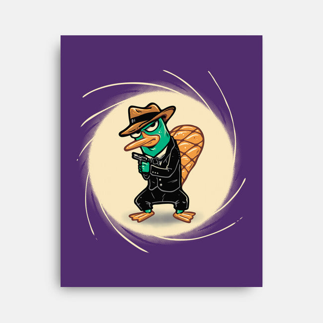 The Spy With The Golden Tail-None-Stretched-Canvas-glitchygorilla