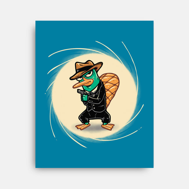 The Spy With The Golden Tail-None-Stretched-Canvas-glitchygorilla