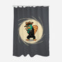 The Spy With The Golden Tail-None-Polyester-Shower Curtain-glitchygorilla