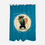 The Spy With The Golden Tail-None-Polyester-Shower Curtain-glitchygorilla