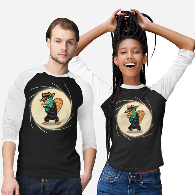 The Spy With The Golden Tail-Unisex-Baseball-Tee-glitchygorilla
