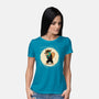The Spy With The Golden Tail-Womens-Basic-Tee-glitchygorilla