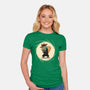 The Spy With The Golden Tail-Womens-Fitted-Tee-glitchygorilla