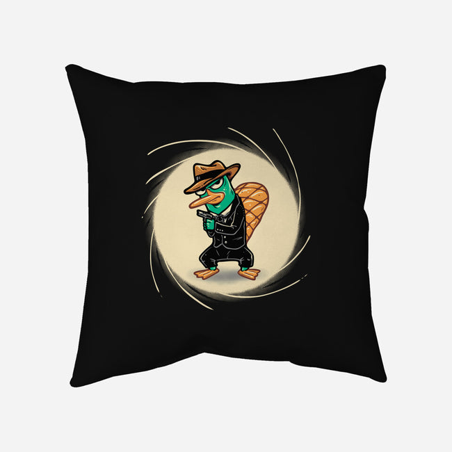 The Spy With The Golden Tail-None-Removable Cover w Insert-Throw Pillow-glitchygorilla