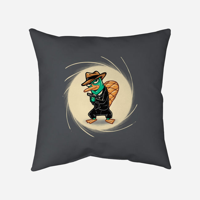 The Spy With The Golden Tail-None-Removable Cover w Insert-Throw Pillow-glitchygorilla