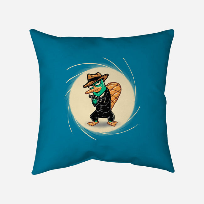 The Spy With The Golden Tail-None-Removable Cover w Insert-Throw Pillow-glitchygorilla
