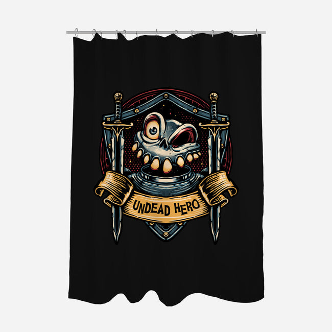 The Undead Hero-None-Polyester-Shower Curtain-glitchygorilla
