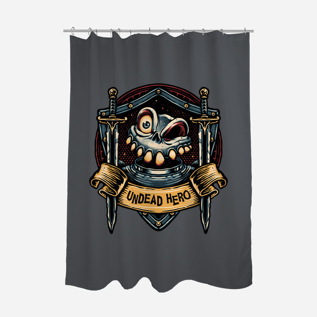 The Undead Hero-None-Polyester-Shower Curtain-glitchygorilla