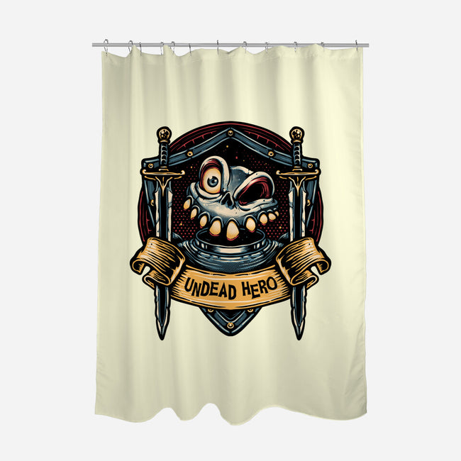 The Undead Hero-None-Polyester-Shower Curtain-glitchygorilla