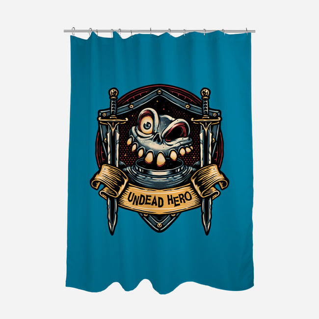 The Undead Hero-None-Polyester-Shower Curtain-glitchygorilla