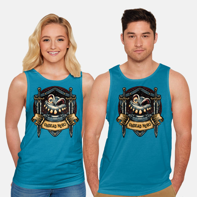 The Undead Hero-Unisex-Basic-Tank-glitchygorilla
