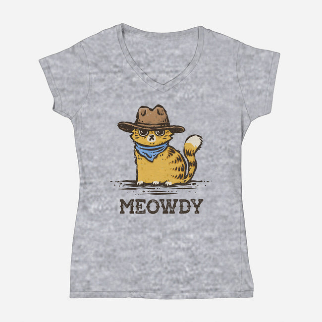 Meowdy-Womens-V-Neck-Tee-kg07