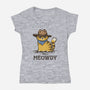 Meowdy-Womens-V-Neck-Tee-kg07