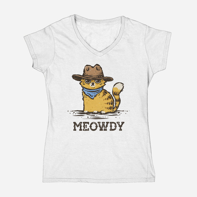 Meowdy-Womens-V-Neck-Tee-kg07